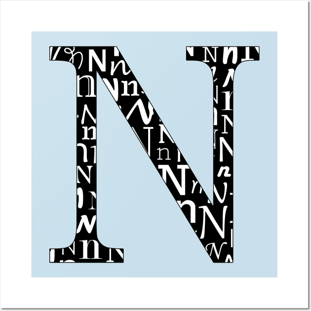 N Filled - Typography Wall Art by gillianembers